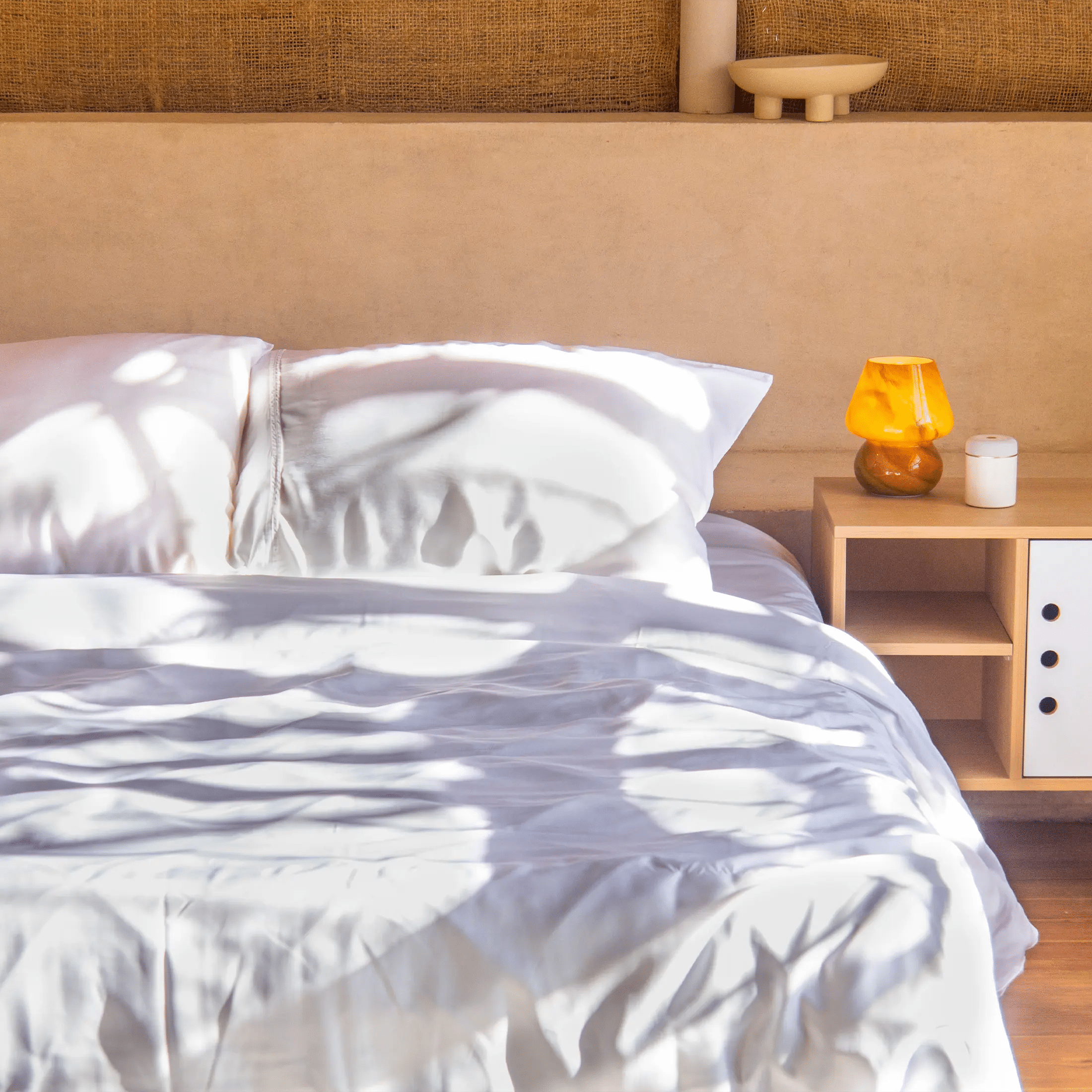 Bamboo Bed Sheet Set White Color | Alma Home