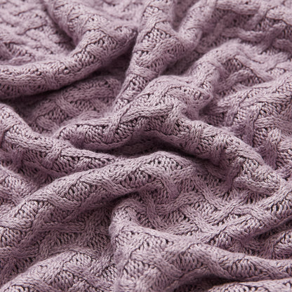Bamboo Knitted Throw Blanket Alma Home 